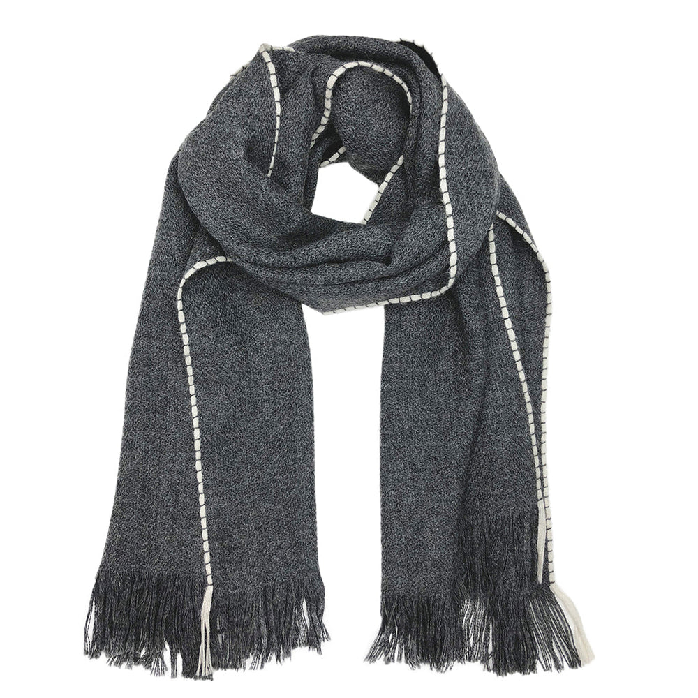 Andes Charcoal Baby Alpaca Scarf by SLATE + SALT