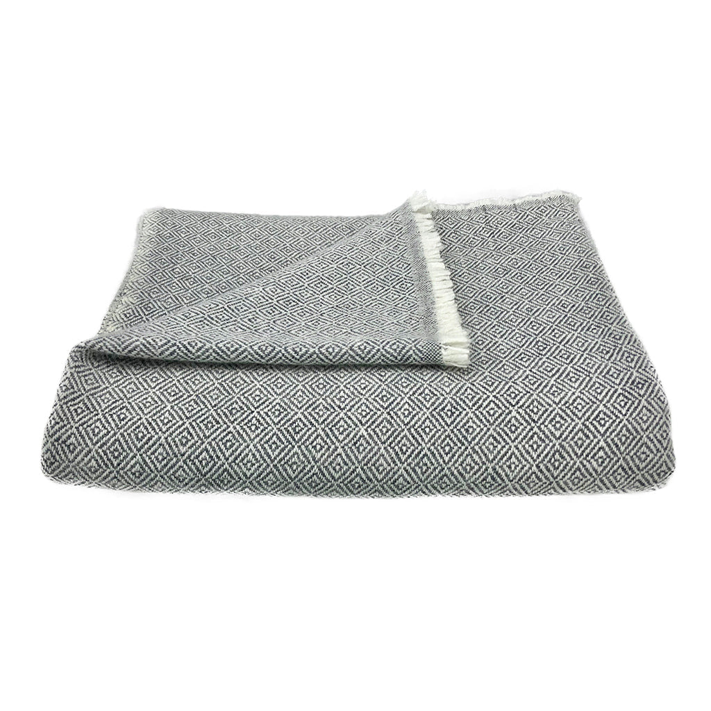 
                  
                    Charcoal Diamond Cashmere Throw by SLATE + SALT
                  
                