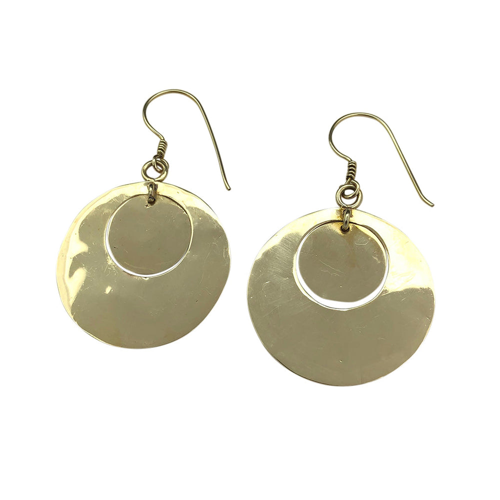 
                  
                    Hammered Circle Bombshell Earrings by SLATE + SALT
                  
                