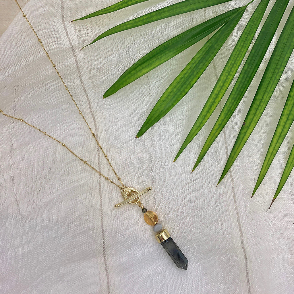 
                  
                    Labradorite Lariat Necklace by SLATE + SALT
                  
                