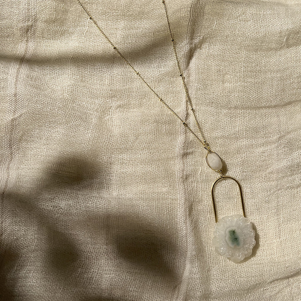 
                  
                    Solar Quartz Eye Necklace by SLATE + SALT
                  
                