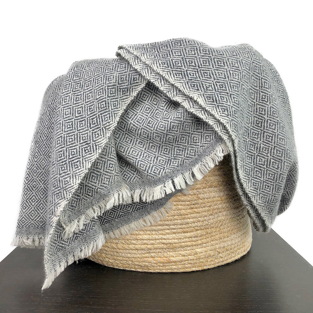 
                  
                    Charcoal Diamond Cashmere Throw by SLATE + SALT
                  
                