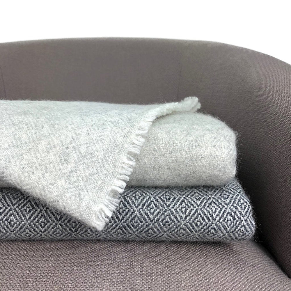 
                  
                    Charcoal Diamond Cashmere Throw by SLATE + SALT
                  
                