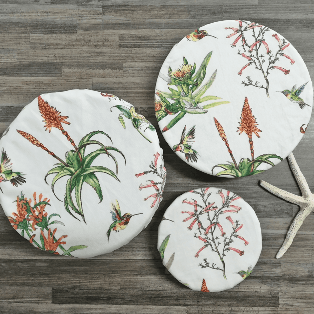 Erika Flora Reusable Bowl Cover Set by Handicraft Soul