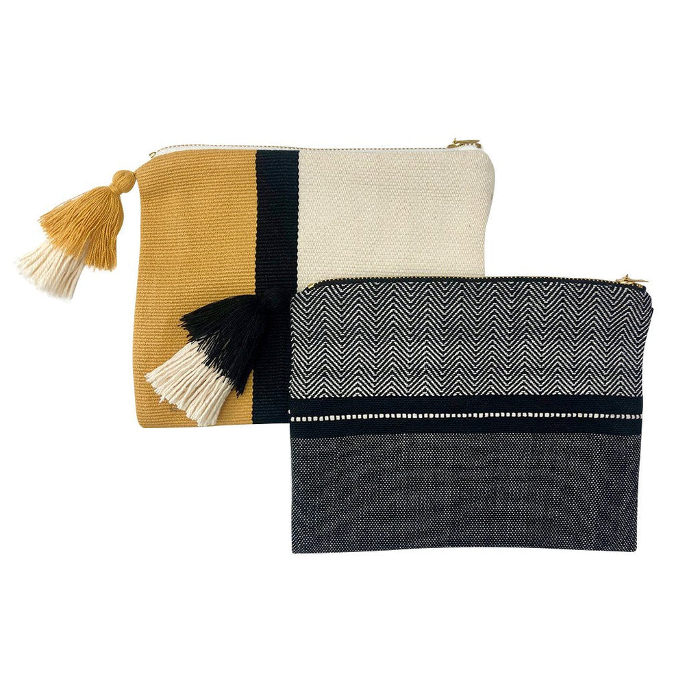 
                  
                    Handloom Stripe Cosmetic Bag by SLATE + SALT
                  
                