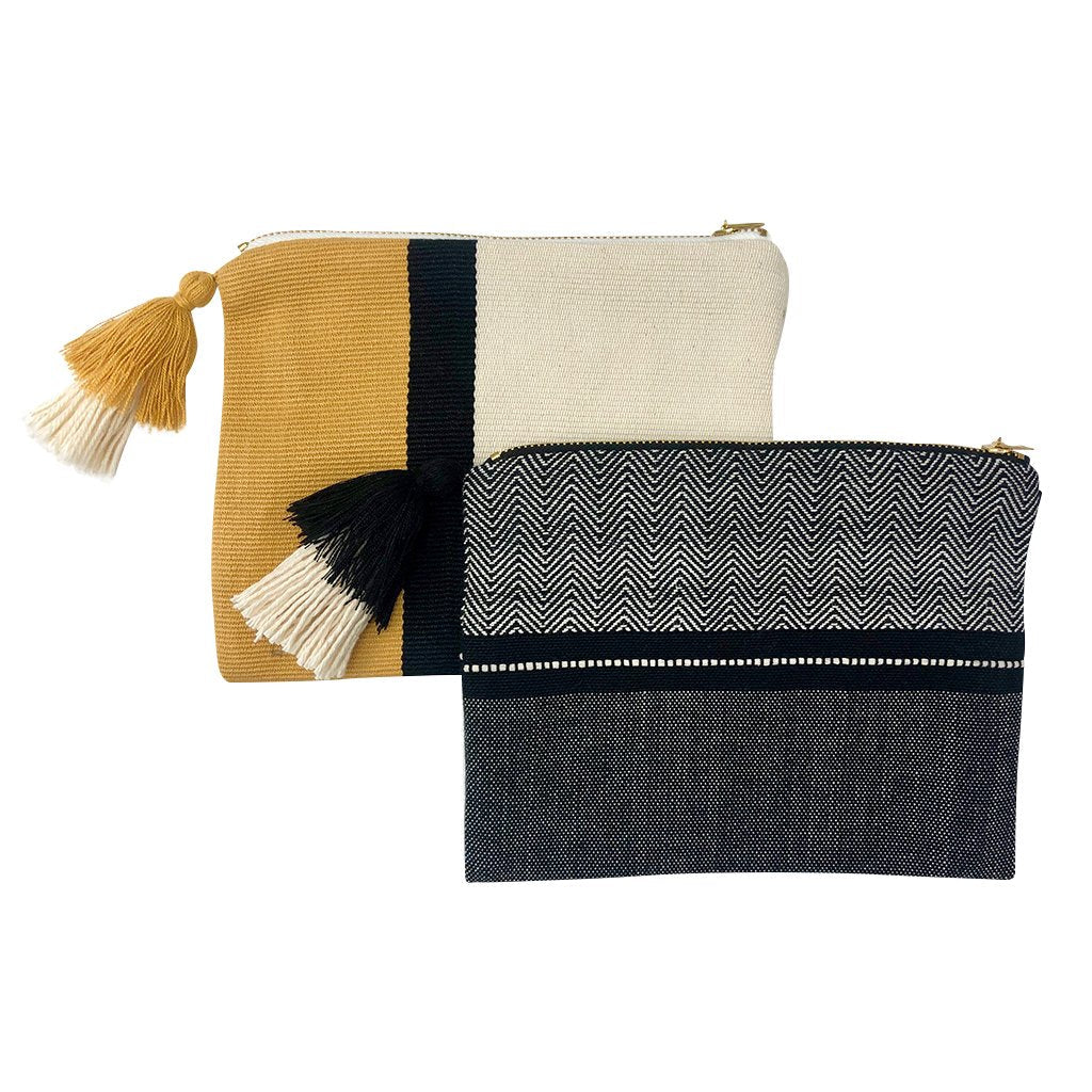 
                  
                    Handloom Stripe Cosmetic Bag by SLATE + SALT
                  
                