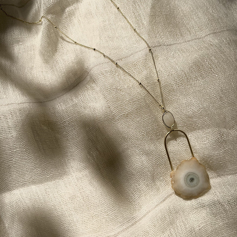 
                  
                    Solar Quartz Eye Necklace by SLATE + SALT
                  
                