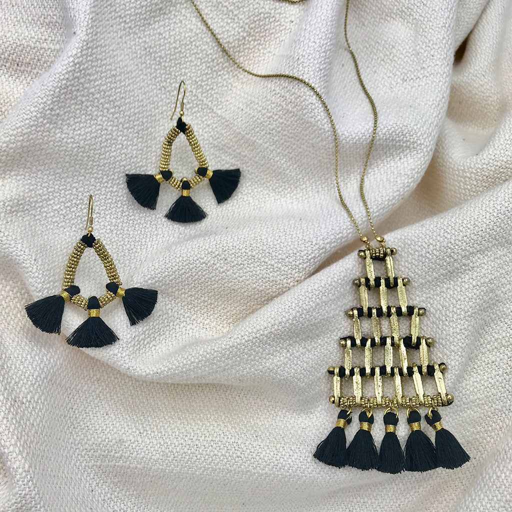 
                  
                    Nira Fringe Earrings by SLATE + SALT
                  
                