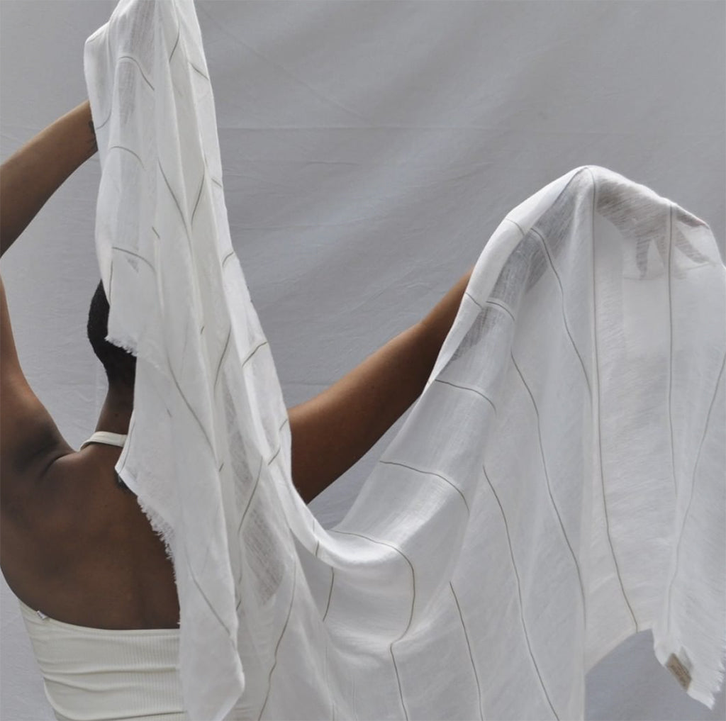 
                  
                    Gauze Stripe Linen Wrap by SLATE + SALT
                  
                