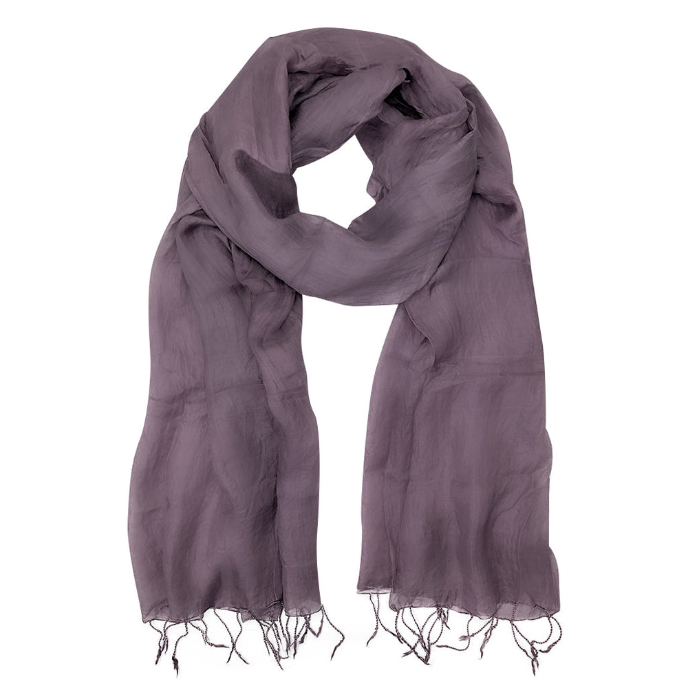 Plum Khmer Silk Scarf by SLATE + SALT