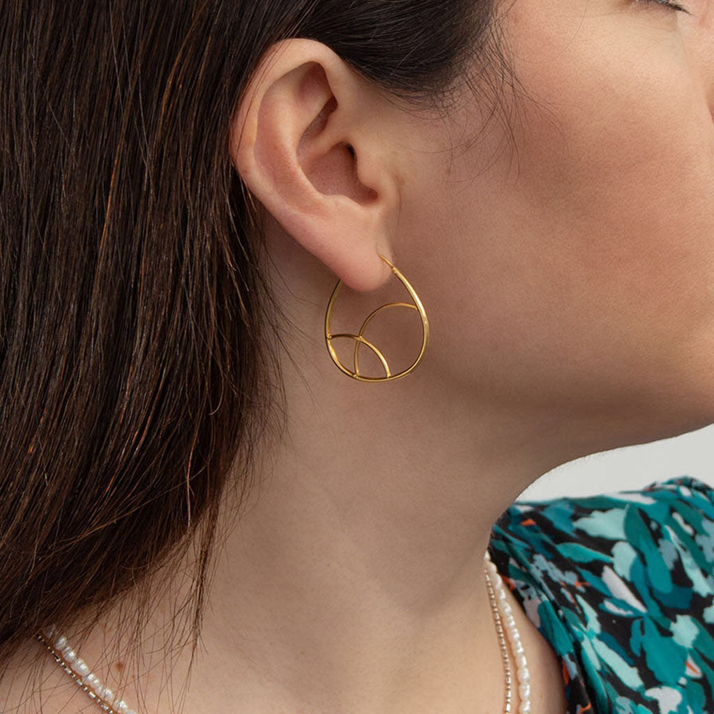 
                  
                    Geometric Gold Hoop Earrings by SLATE + SALT
                  
                