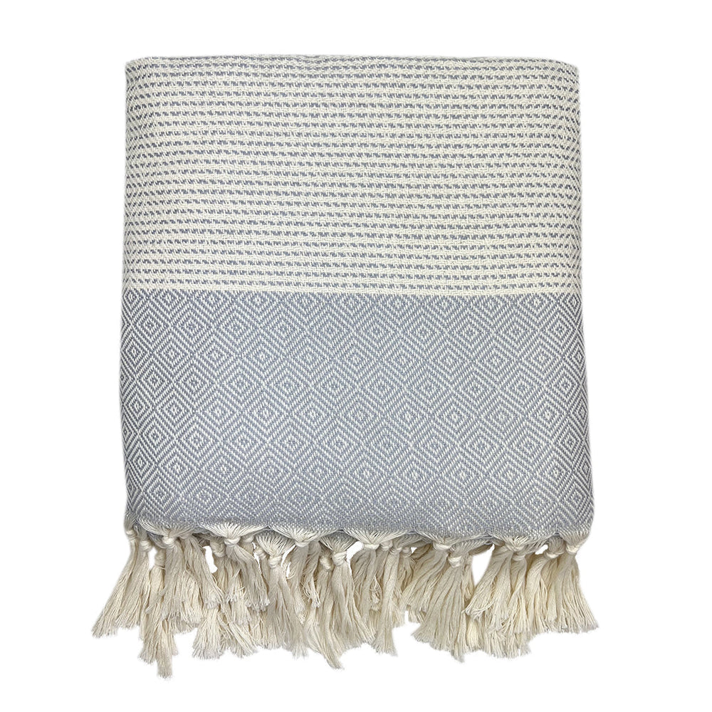 
                  
                    Diamond Stripe Turkish Throw by SLATE + SALT
                  
                