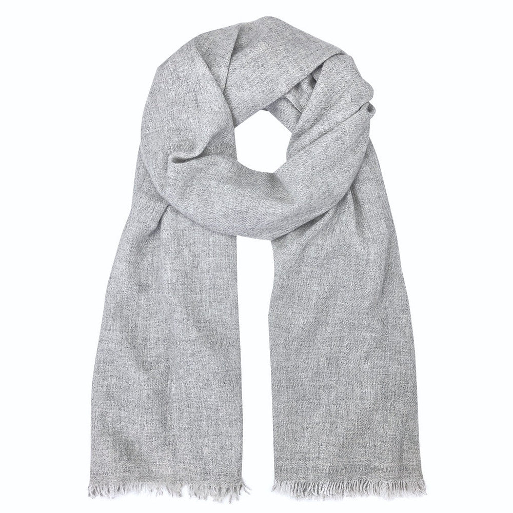 
                  
                    Heathered Gray Handloom Cashmere Scarf by SLATE + SALT
                  
                