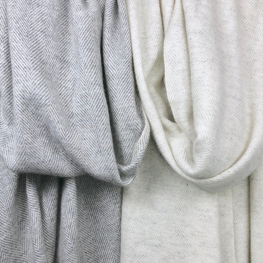 
                  
                    Gray Herringbone Cashmere Scarf by SLATE + SALT
                  
                