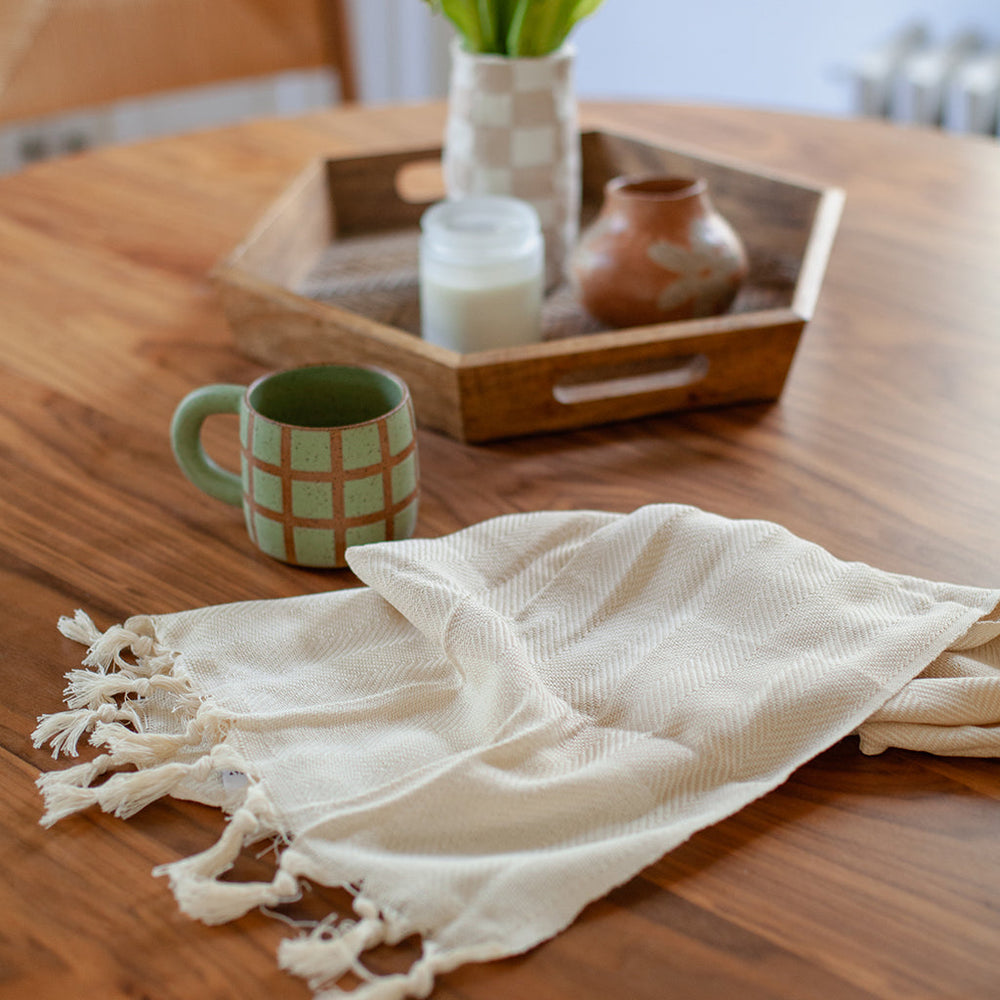 
                  
                    Herringbone Turkish Hand Towel by SLATE + SALT
                  
                