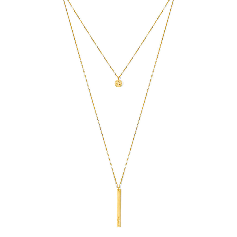 Layered Bar Bullet Necklace by SLATE + SALT