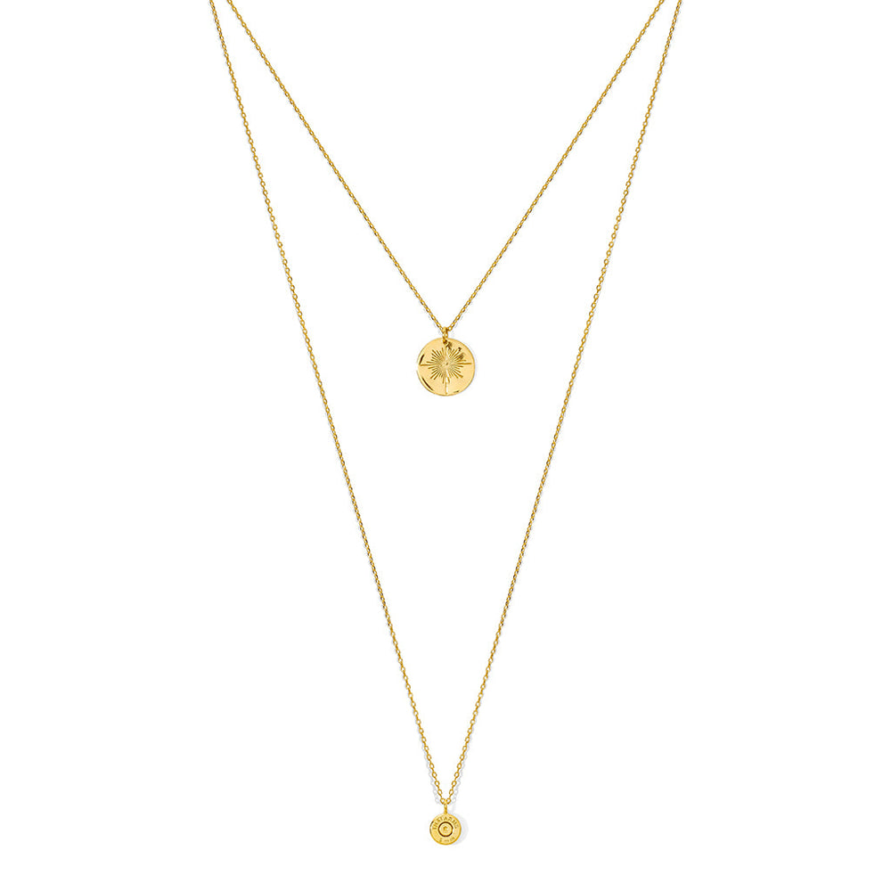 Layered North Star Bullet Necklace by SLATE + SALT