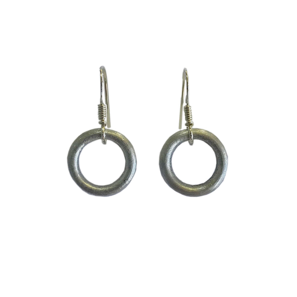 Recycled Bomb Circle Earrings by SLATE + SALT