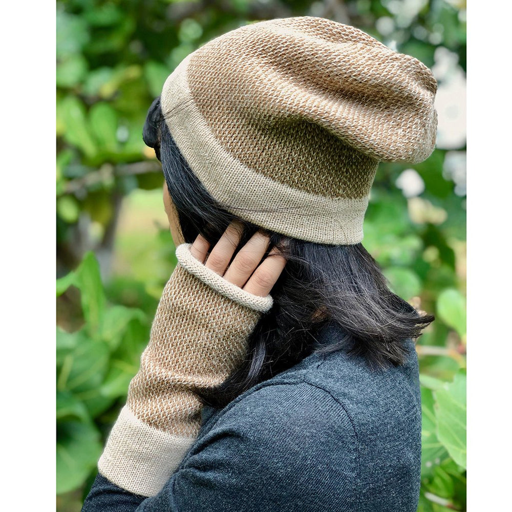 
                  
                    Camel Interwoven Alpaca Beanie by SLATE + SALT
                  
                