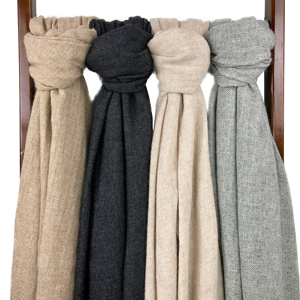 
                  
                    Beige Handloom Cashmere Scarf by SLATE + SALT
                  
                