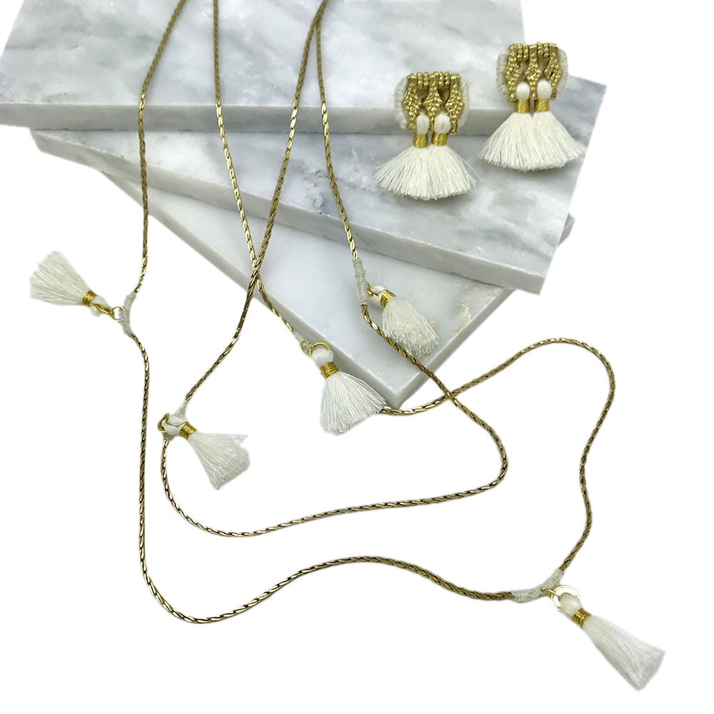 
                  
                    Ananya Tassel Necklace by SLATE + SALT
                  
                