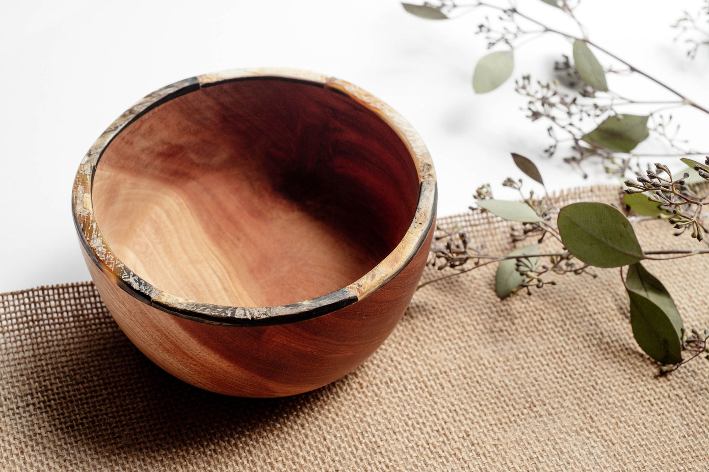 
                  
                    Wooden Bowl with Horn Rim by 2nd Story Goods
                  
                