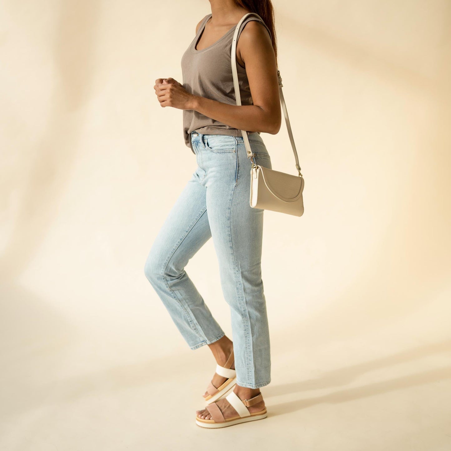 
                  
                    Cleo Convertible Crossbody Woven Bone
                  
                