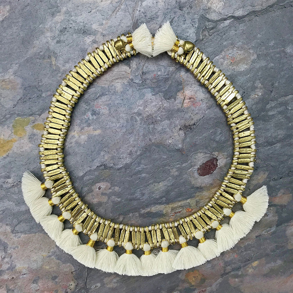 
                  
                    Temple Tassel Collar Necklace by SLATE + SALT
                  
                