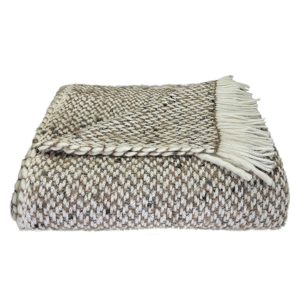 Chunky Camel Weave Alpaca Throw by SLATE + SALT