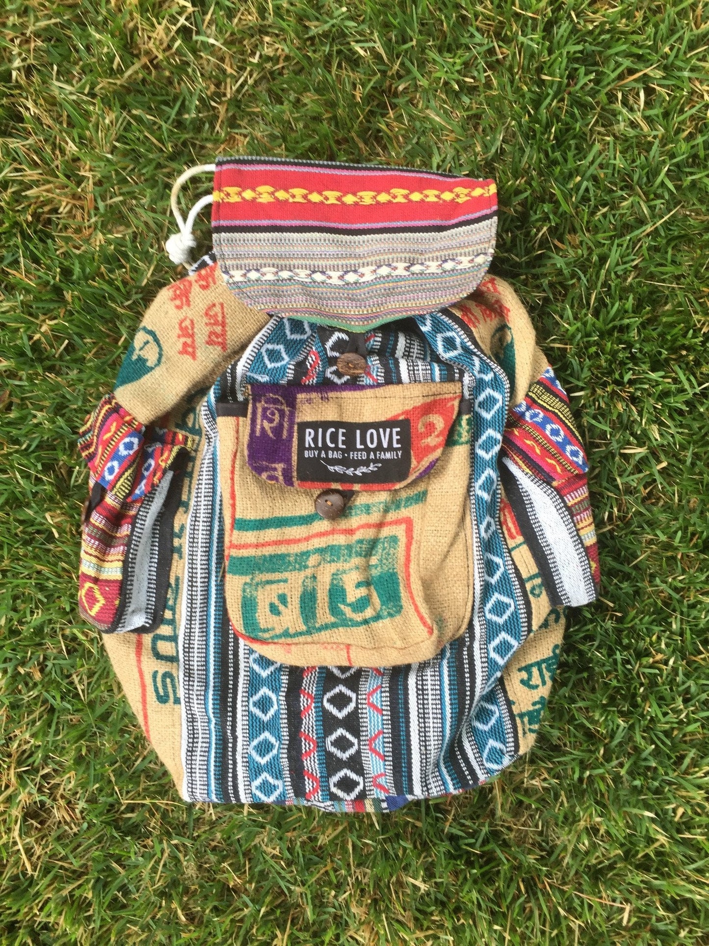 
                  
                    Recycled Rice Bag Travel Backpack by Rice Love
                  
                