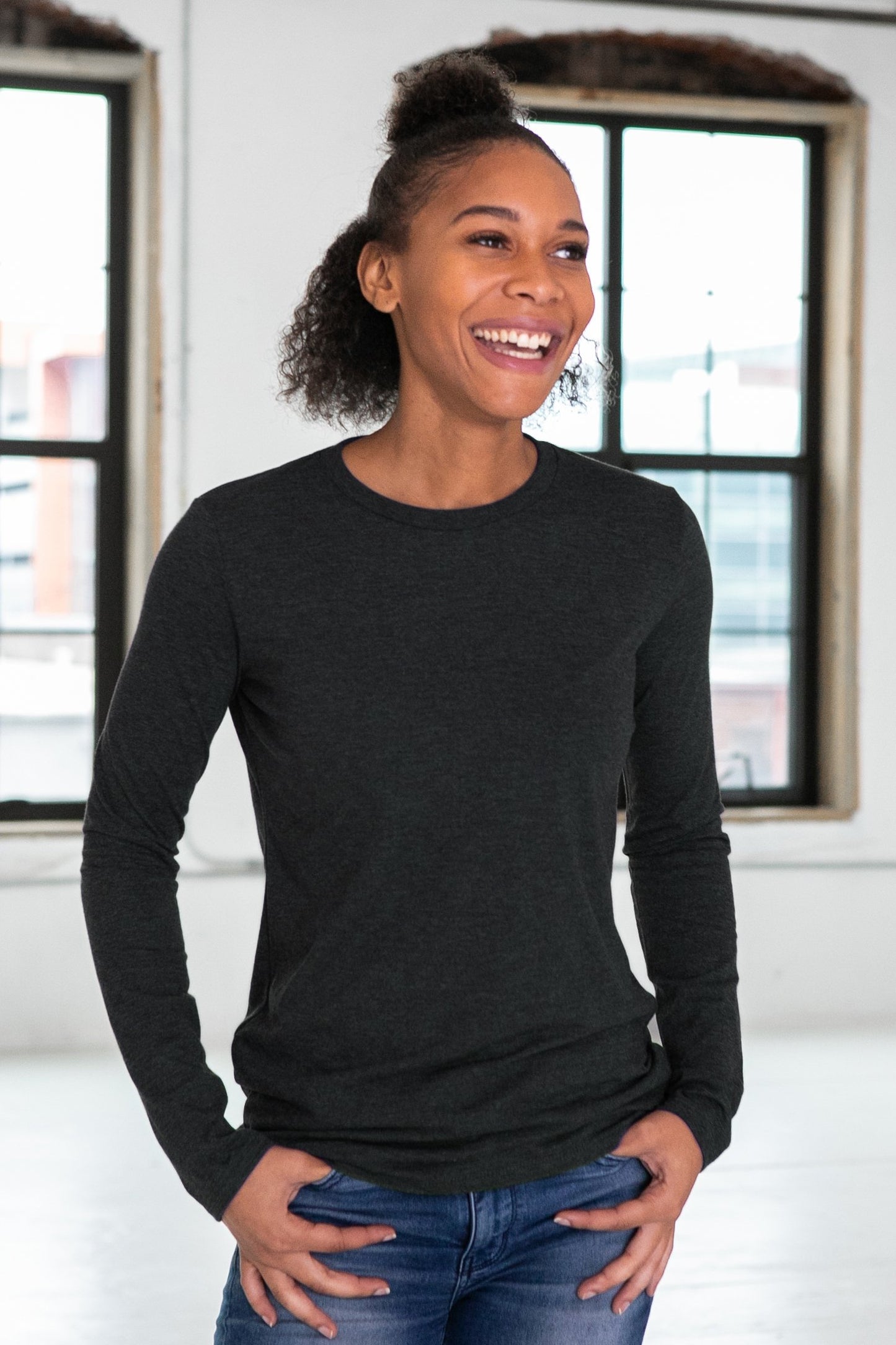 
                  
                    Ladies Eco-Triblend Long Sleeve Tee
                  
                