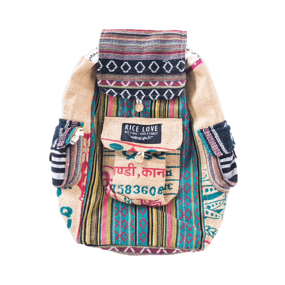 
                  
                    Recycled Rice Bag Travel Backpack by Rice Love
                  
                