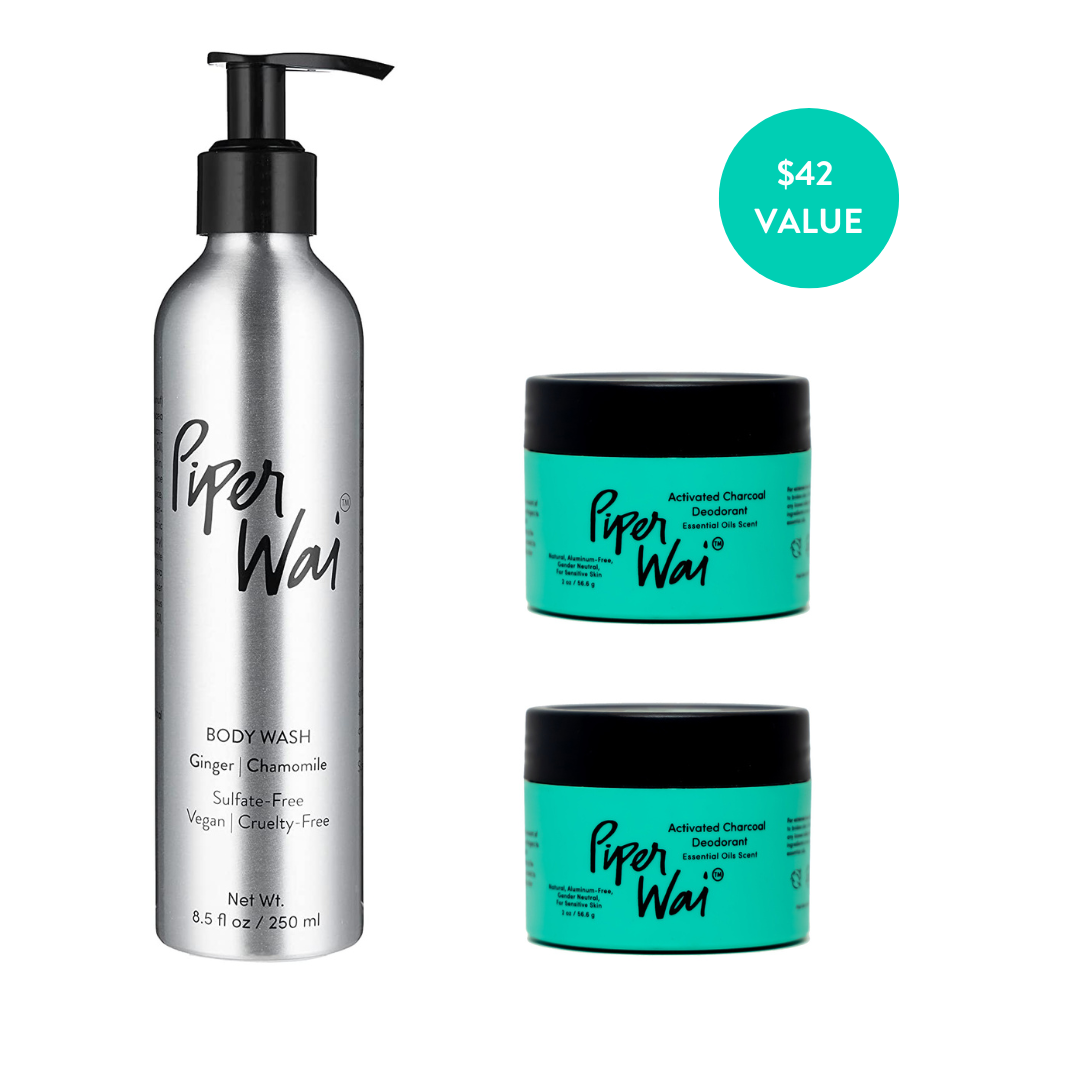 
                  
                    Happy Trio | 2 Natural Deodorant Cream & 1 Organic Body Wash by PiperWai Natural Deodorant
                  
                