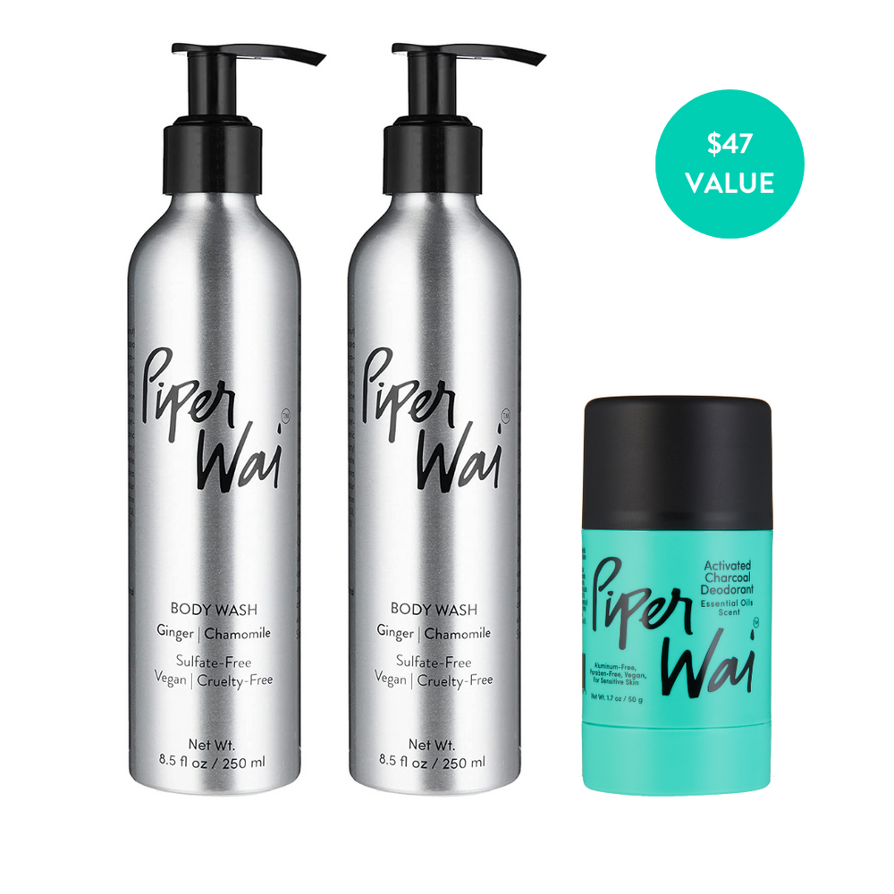 
                  
                    Blissful Trio | 2 Body Wash & 1 Natural Deodorant Stick by PiperWai Natural Deodorant
                  
                