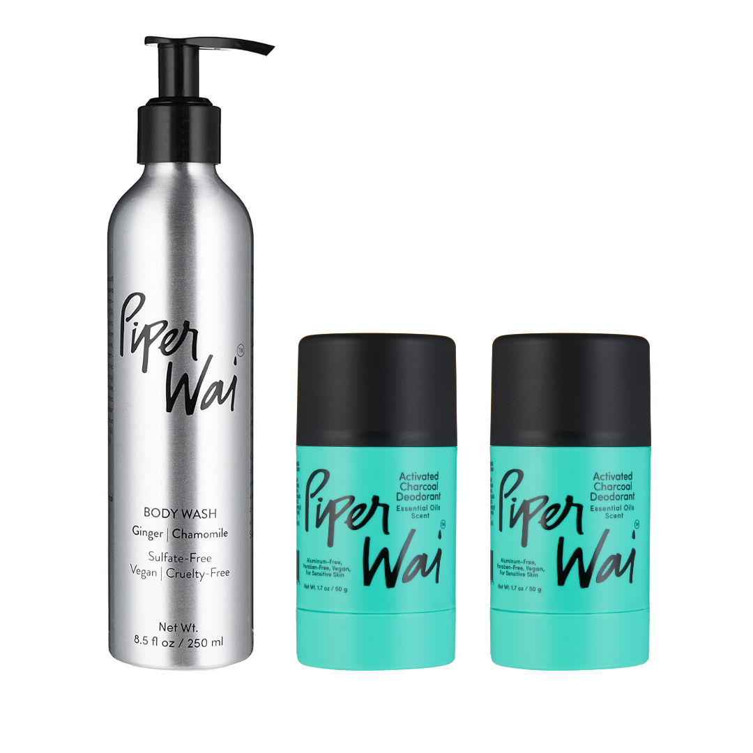 
                  
                    Happy Trio | Body Wash, Natural Deodorant Sticks by PiperWai Natural Deodorant
                  
                