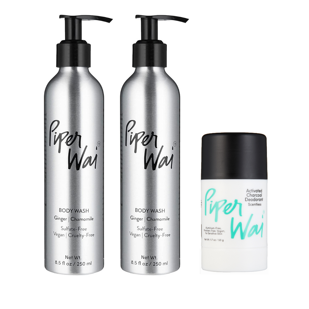 
                  
                    The Blissful Trio | Scentless Set for Sensitive Skin by PiperWai Natural Deodorant
                  
                