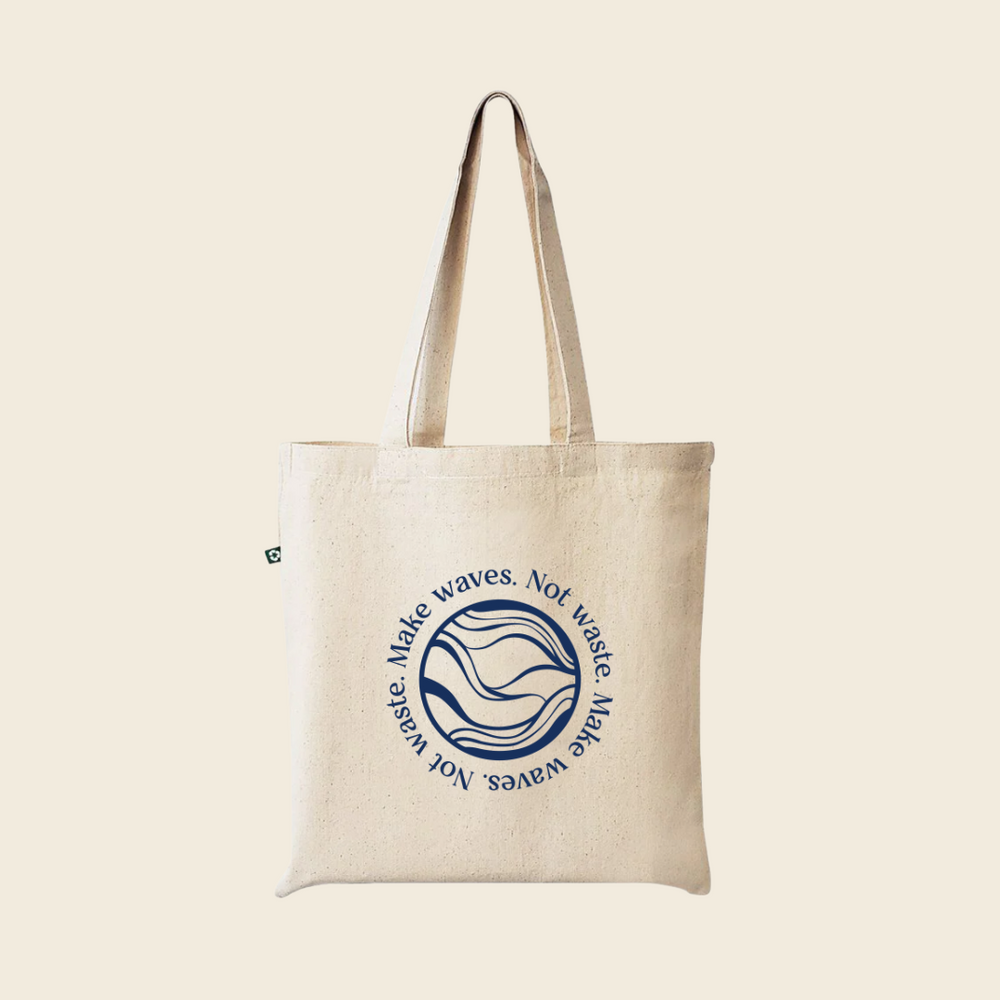 
                  
                    Make Waves Not Waste Recycled Cotton Tote Bag by Seaav
                  
                