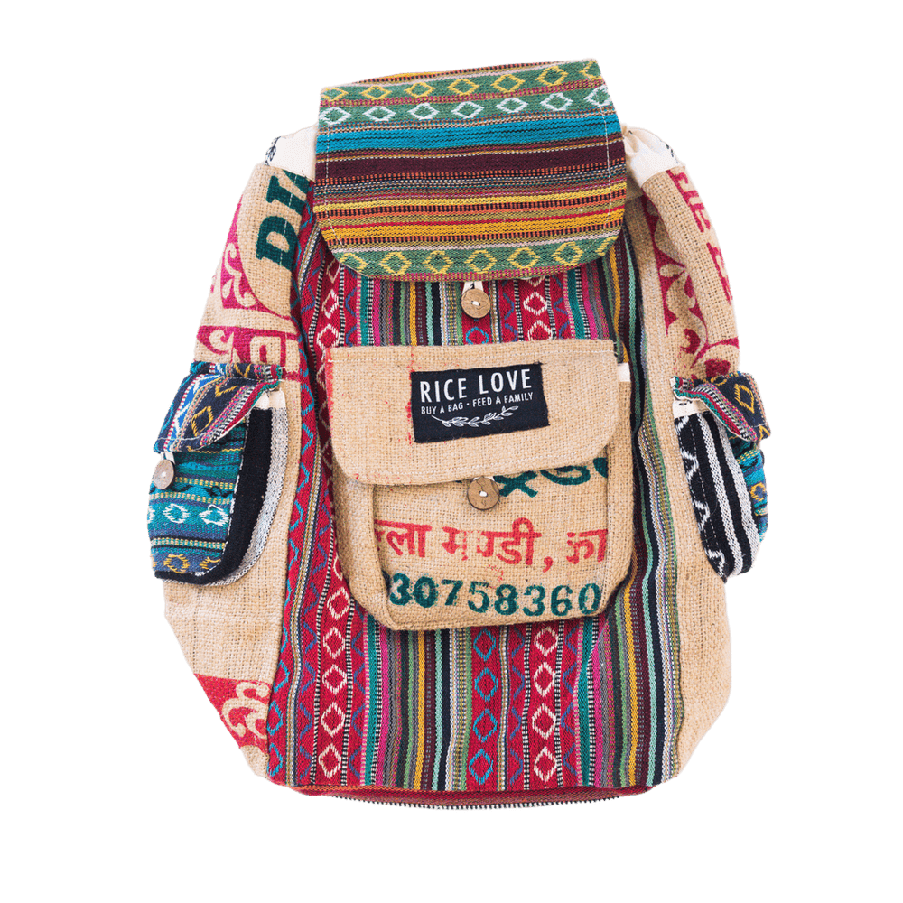 
                  
                    Recycled Rice Bag Travel Backpack by Rice Love
                  
                