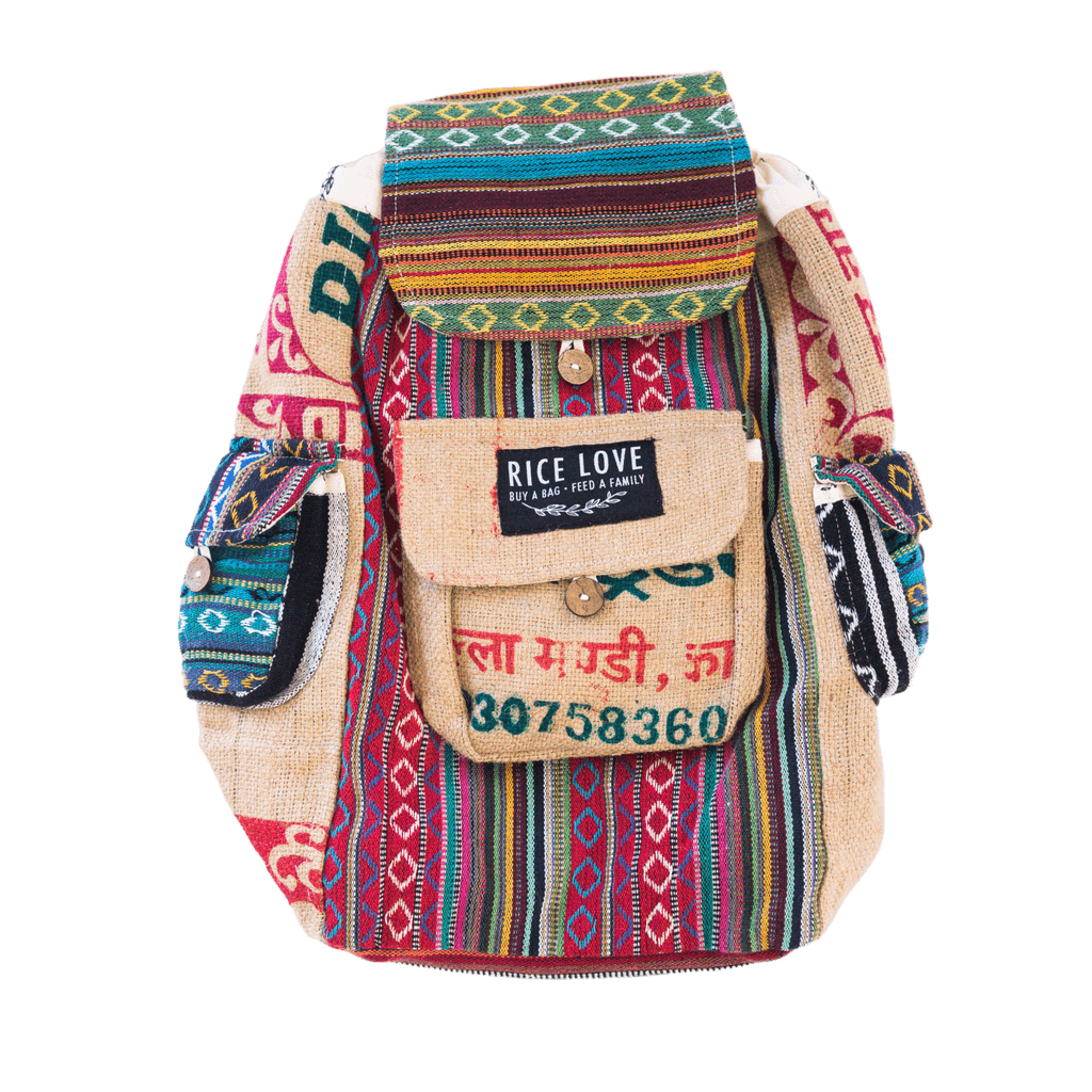 
                  
                    Recycled Rice Bag Travel Backpack by Rice Love
                  
                