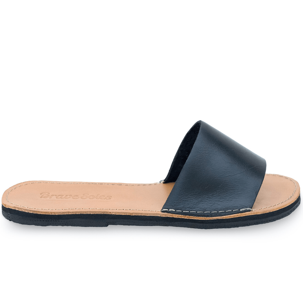
                  
                    The Linda Leather Slide Sandal
                  
                
