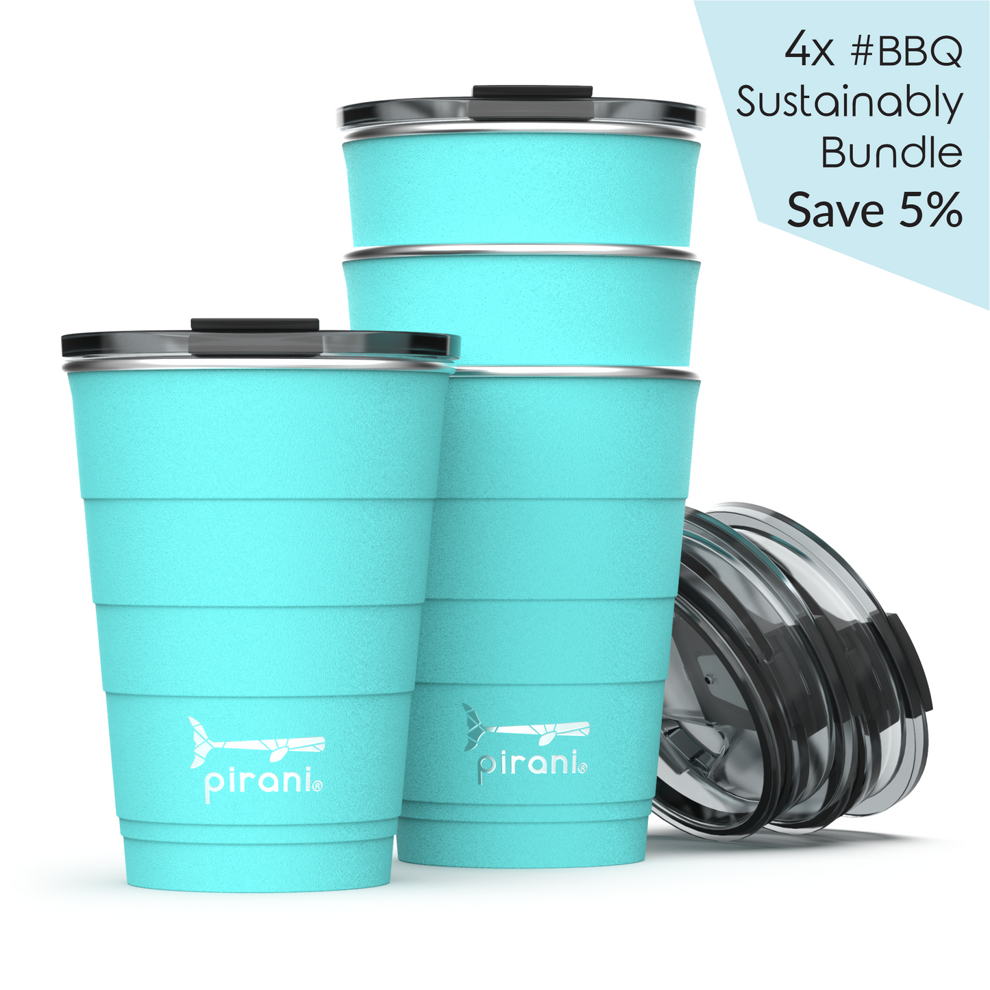 
                  
                    16oz Insulated Stackable Tumbler - 4 Pack - Backyard BBQ Set by Pirani Life
                  
                