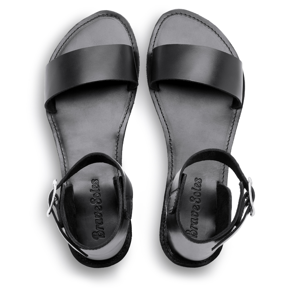 
                  
                    The Camila Leather Flatform Sandal
                  
                