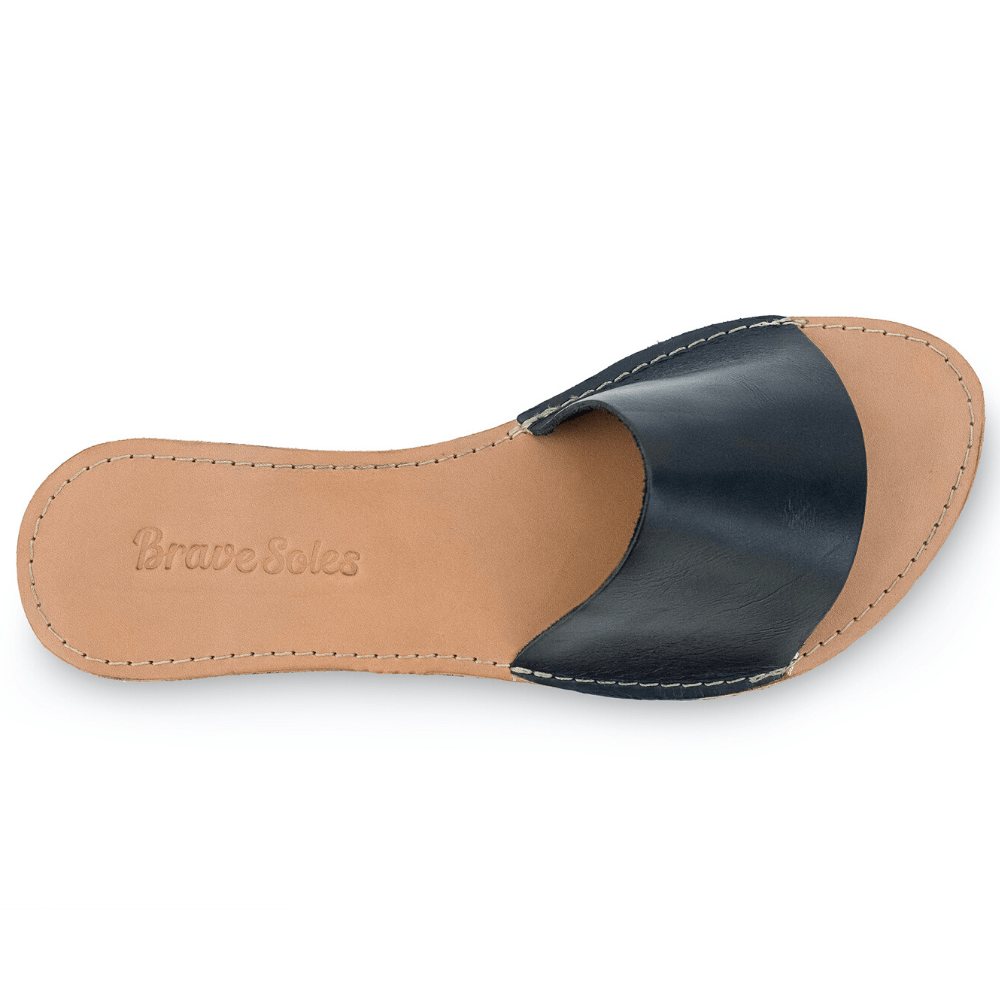 
                  
                    The Linda Leather Slide Sandal
                  
                