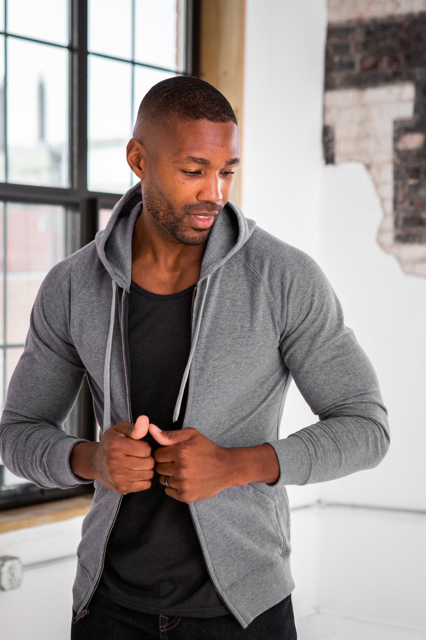 
                  
                    Unisex Heathered Full Zip Hoodie
                  
                
