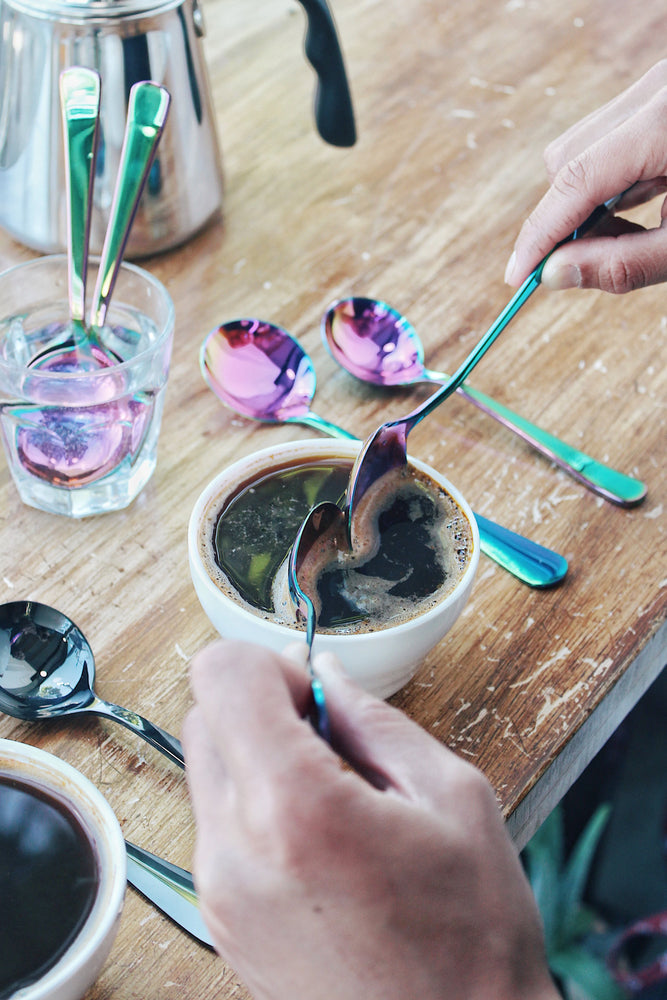 
                  
                    The Little Dipper: Rainbow | Umeshiso Cupping Spoon by Bean & Bean Coffee Roasters
                  
                