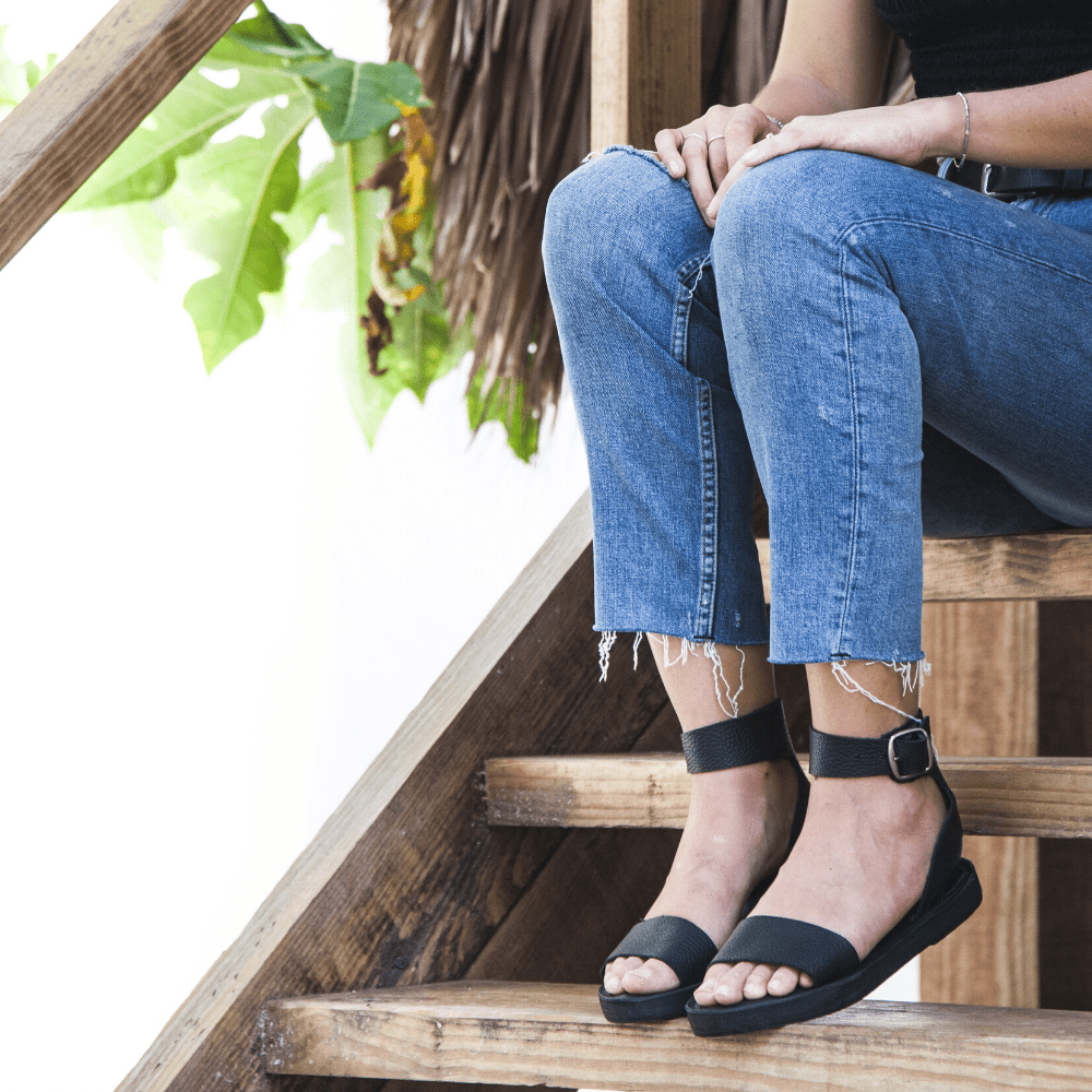 
                  
                    The Camila Leather Flatform Sandal
                  
                