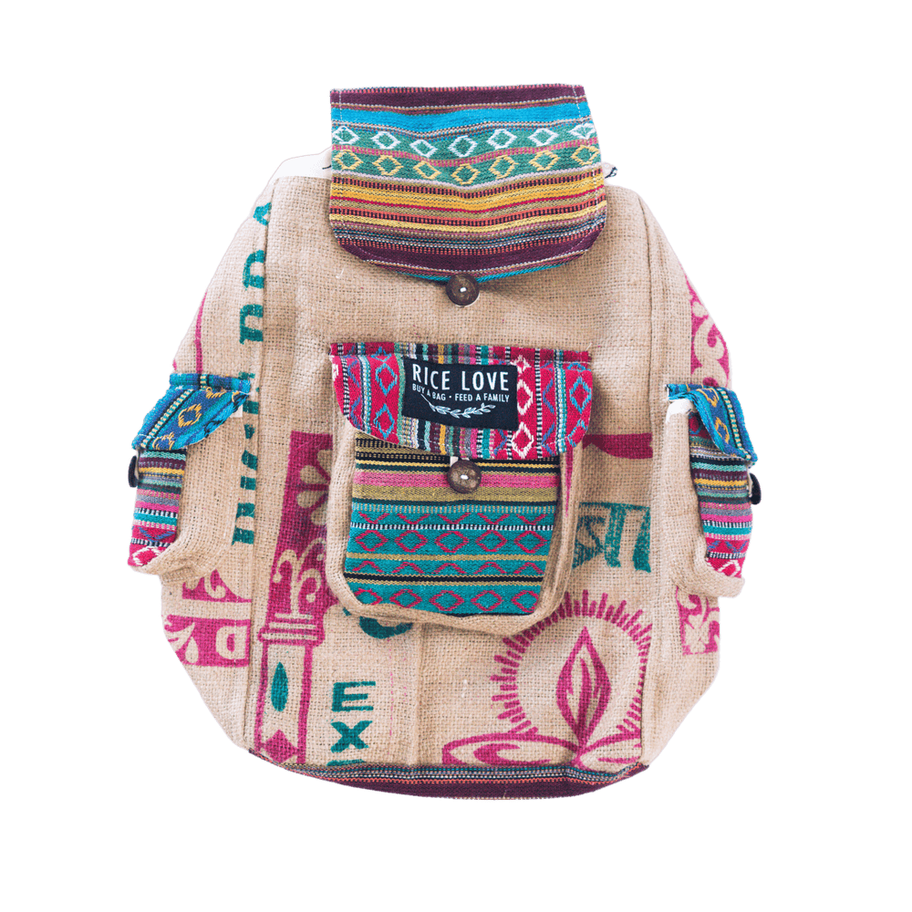 
                  
                    Recycled Rice Bag Travel Backpack by Rice Love
                  
                