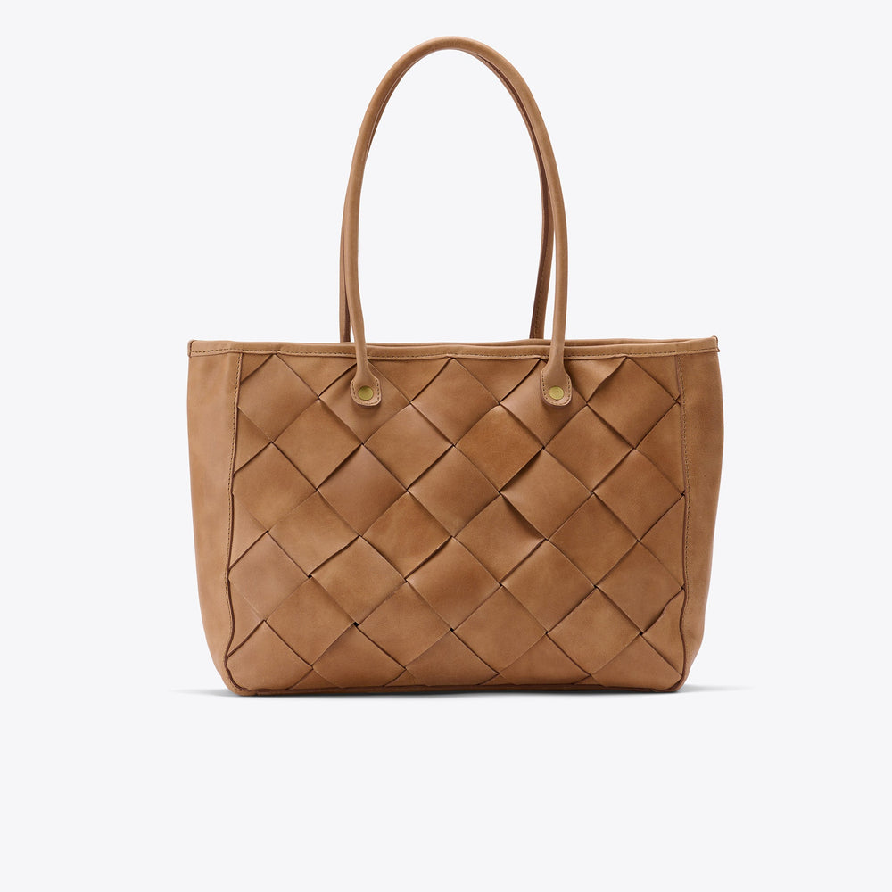 Carry-All Handwoven Tote Almond