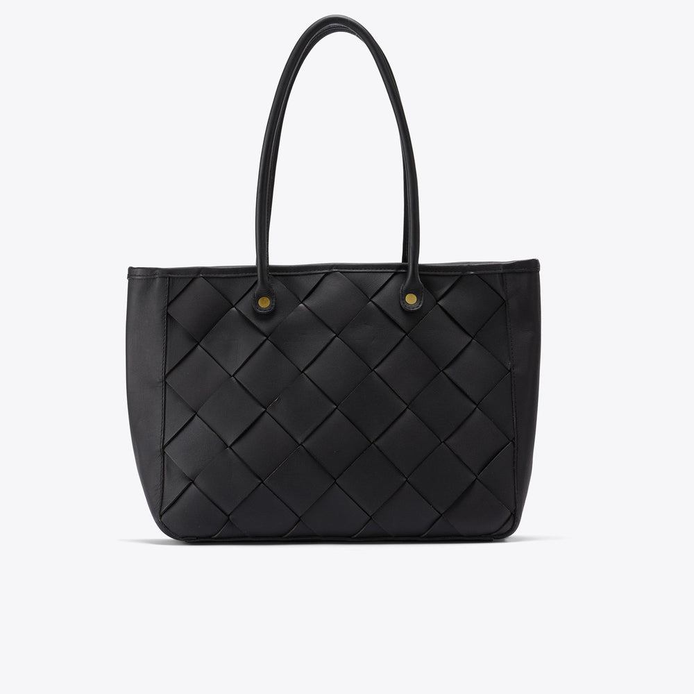 Carry-All Handwoven Tote Black