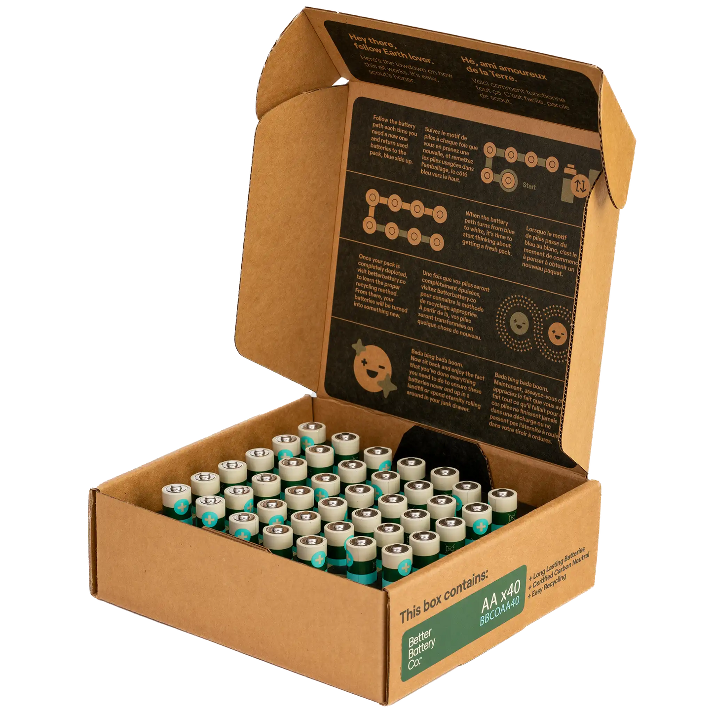 
                  
                    AA Carbon Neutral Recyclable Battery | 40 Pack | by Better Battery Co.
                  
                